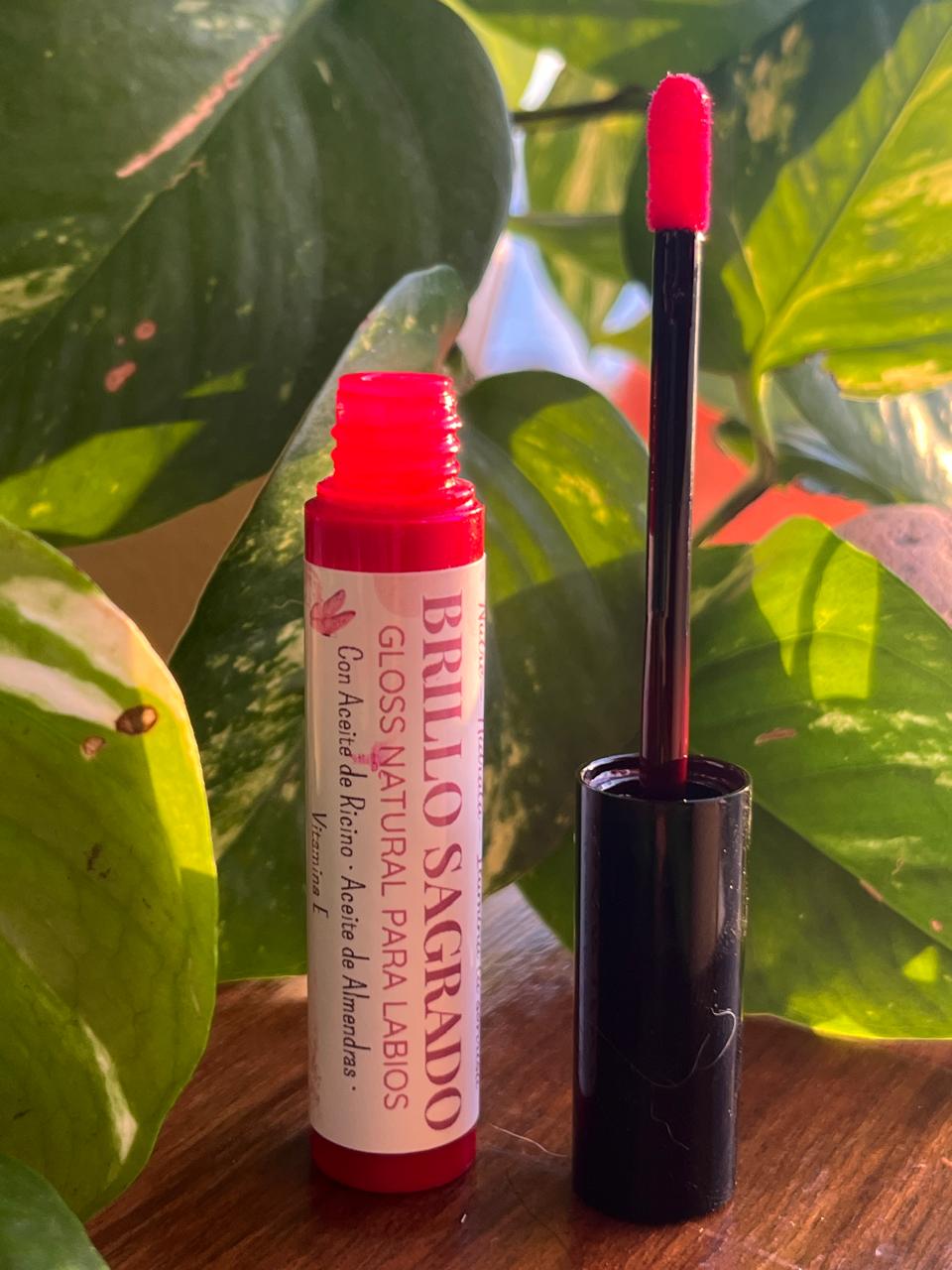 Gloss Natural Nutritivo con Mica Rosada